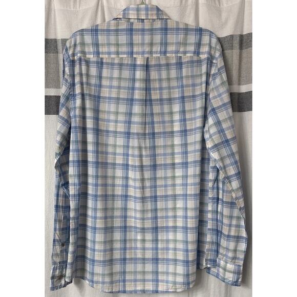 NWT Johnnie-O Top Shelf Long Sleeve Plaid Shirt Mens Medium Laguna Blue $168 - Picture 2 of 12